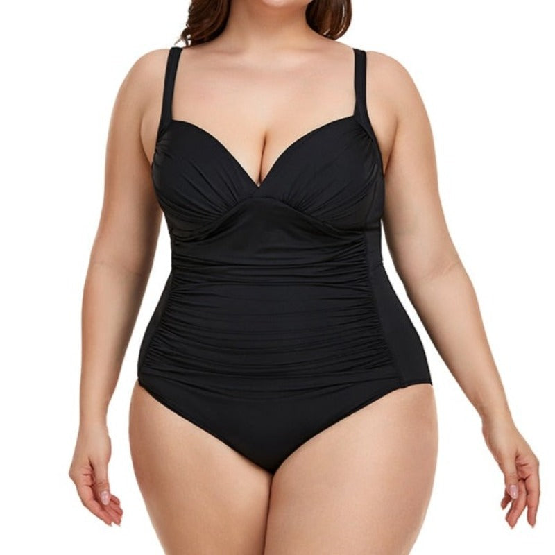 Klasyczny jednoczęściowy strój kąpielowy plus size